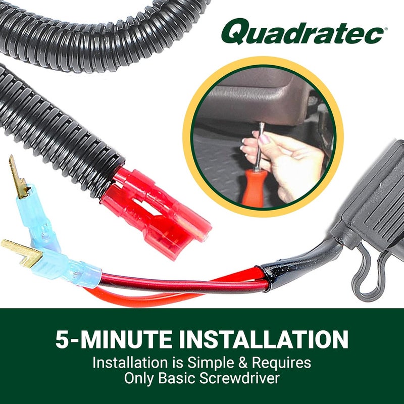 Quadratec Deluxe Dome Light Switch & Bypass Harness Kit - Fits Jeep Wrangler TJ & LJ Unlimited 1997-2006 - No Drill Installation - Drive Doorless with Ease - Disable Door Chime & Interior Lighting - Image 5